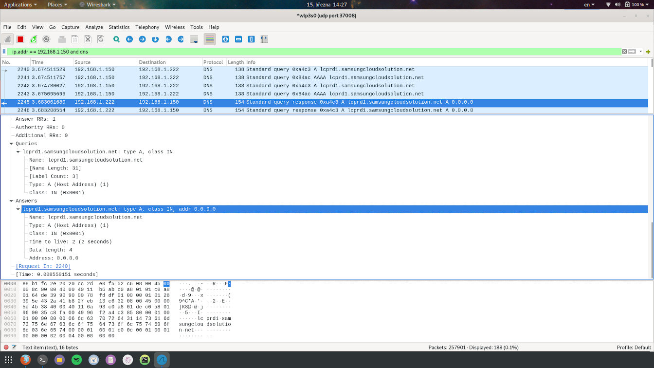 wireshark display filter by size